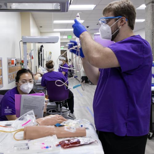 RMCOEH’s Occupational Health Nursing program, which will utilize Weber State’s Annie Taylor Dee Simulation Center, shown, is one of the first major initiatives stemming from the center’s transition in 2021 into a multi-university partnership between Weber State and the University of Utah. Photo credit: Weber State University